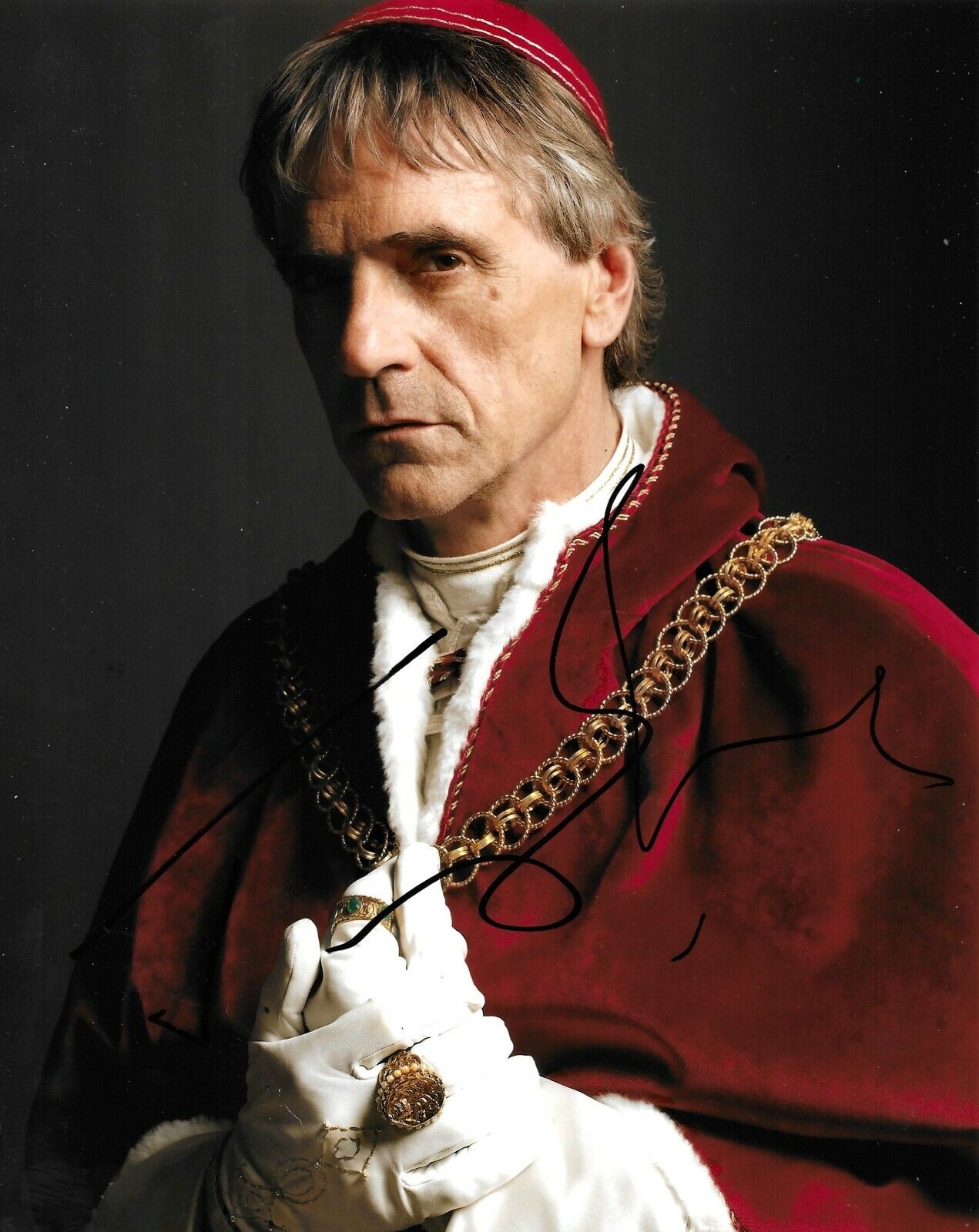 Jeremy Irons Signed The Borgias 10x8 Photo Poster painting AFTAL