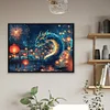 5D DIY Vollrundbohrer teilweise ab Diamantmalerei Drachen Kit Kunst Dekor 45x35cm