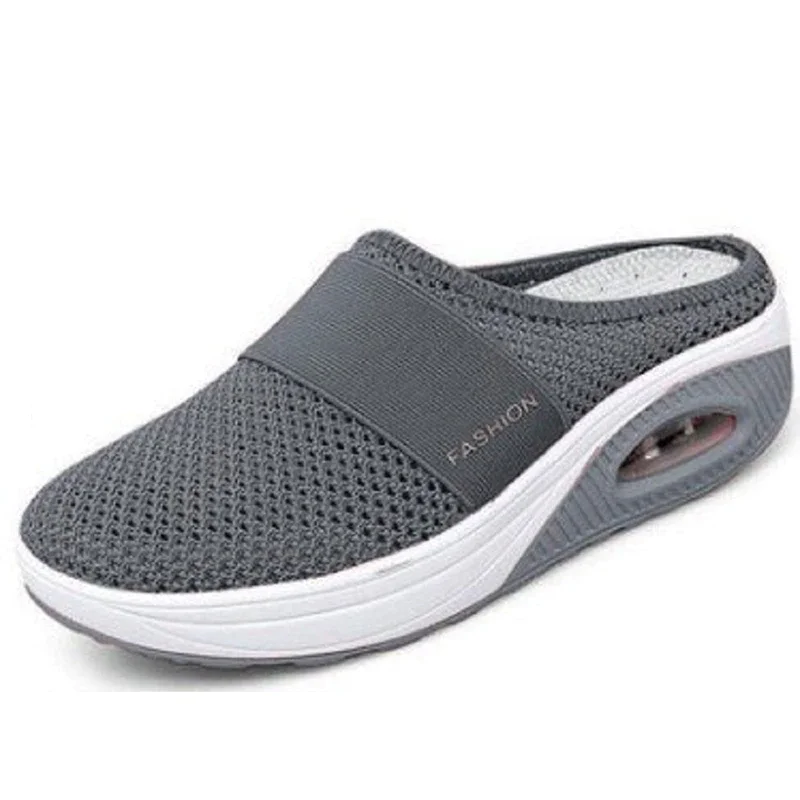 Qengg New Women Vulcanize Shoes Casual Increase Height Non-slip Platform Breathable Mesh Outdoor Walking Slippers Zapatillas De Mujer