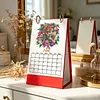 Bouquet Diamond Art Monthly Flip Tabletop Calendar January 2027 - December 2027 Small Desktop Calendar Planner for Living Room Bedroom Office Desk Gift Giving