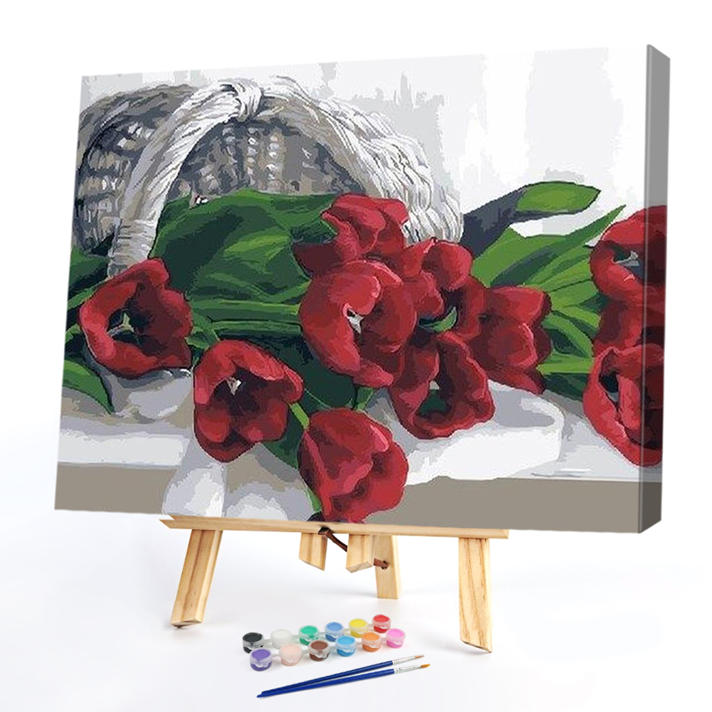 

40*30CM Paint By Numbers-Rose, 501 Original