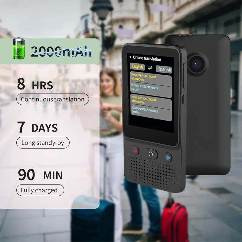Product Introduction of AI Language Translator Device T21 | 138 Languages. Real-Time Voice & Photo Translation | Offline Mode & Touchscreen | Perfect for Travel & Business & Work Translation Traductor 5