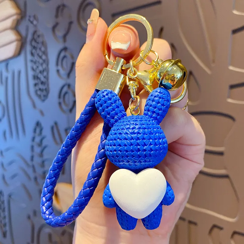 Resin Love Rabbit Keychain Cute Creative Exquisite Pendant-vocosishoes