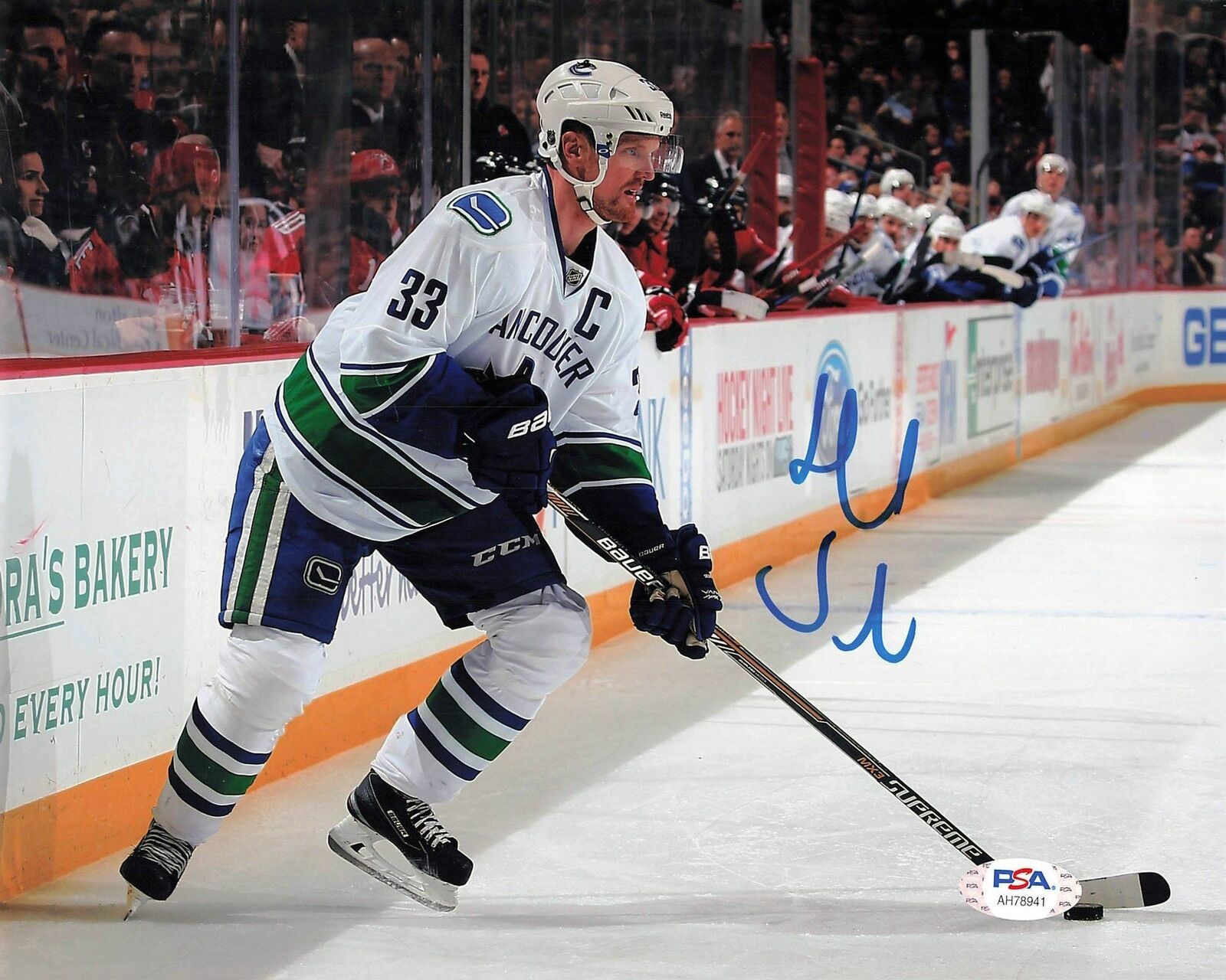 Henrik Sedin signed 8x10 Photo Poster painting PSA/DNA Vancouver Canucks Autographed