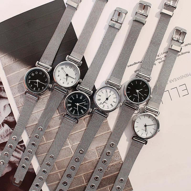 Minimalist Classic Style Solid Color Buckle Quartz Watch Women's Watches