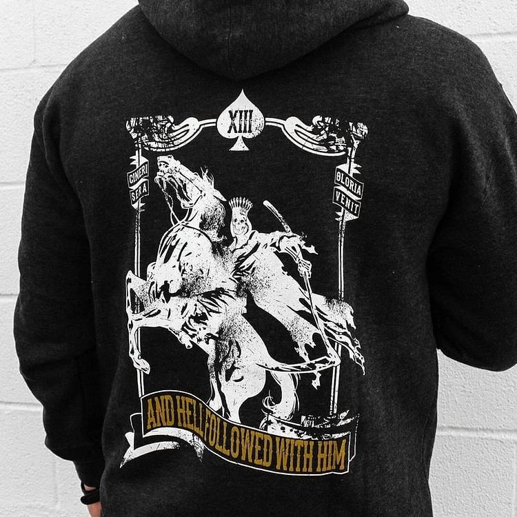 Casual Printed Long Sleeve Hoodie