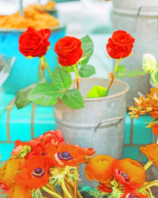 

Garden Roses – Paint By Numbers - 40*50CM, 501 Original
