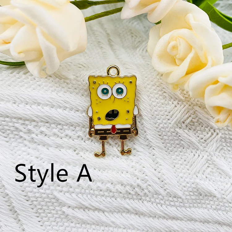 Bulk 10 30 pcs Alloy Dripping Oil Classic Cartoon Animation Pendant Necklace Keychain Pendant Earrings DIY Handmade Accessories 