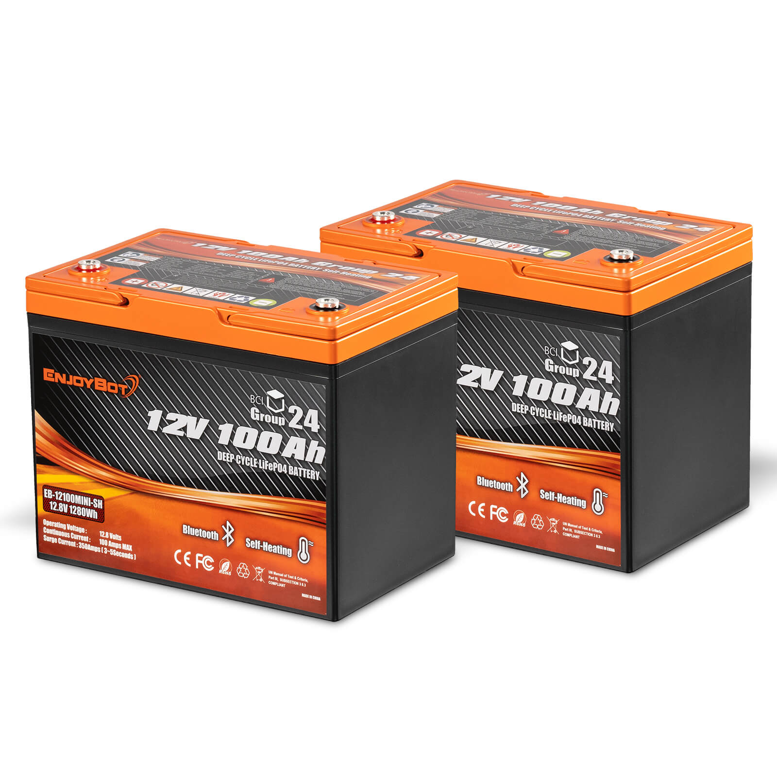 24V 100Ah Enjoybot Battery Kit | 2-Pack Combination