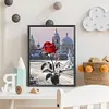 >SALE<5D DIY Full Round Drill Diamond Painting Red Rose Kit Home Decor 30x40cm