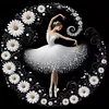 Daisy Flower Ballerina - Round Drill Diamond Painting - 40*40CM