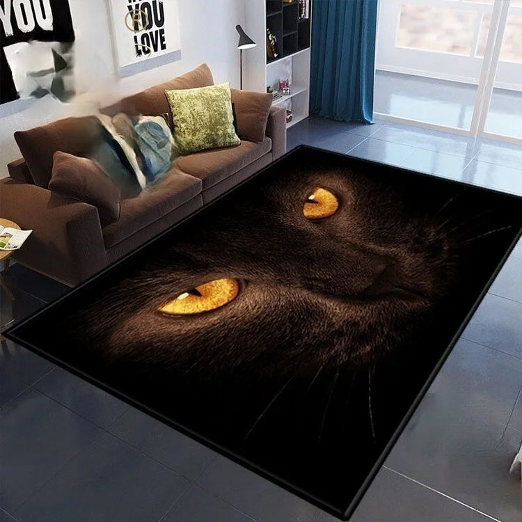 3D Leopard Tiger Lion Cat Non-slip Area Rugs Large Mat Rugs for Living Room Comfortable Carpet Soft Floor Mat Rugs for Bedroom 121-1