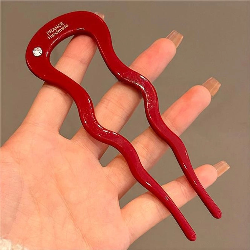 U-shaped Hairpin Women’s High-end Antique Style New Chinese Style Hair Hair Hairpin Headwear Simple Modern Daily Fixed Hairpin