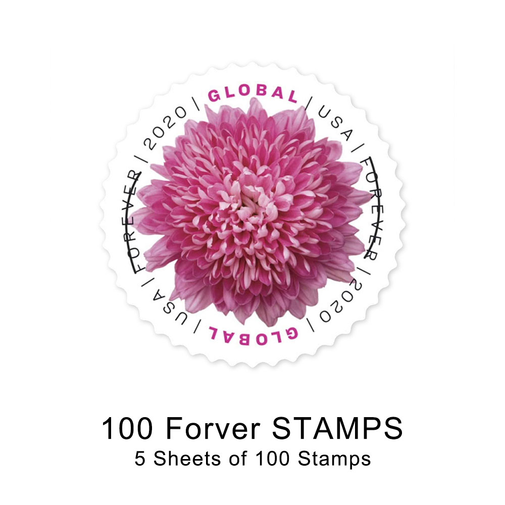 5460 Chrysanthemum Sheet of 20 Global Forever Stamps MNH 2020