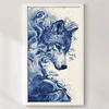 (US Local)Wolf -11CT Stamped Cross Stitch Kit(40x70cm)