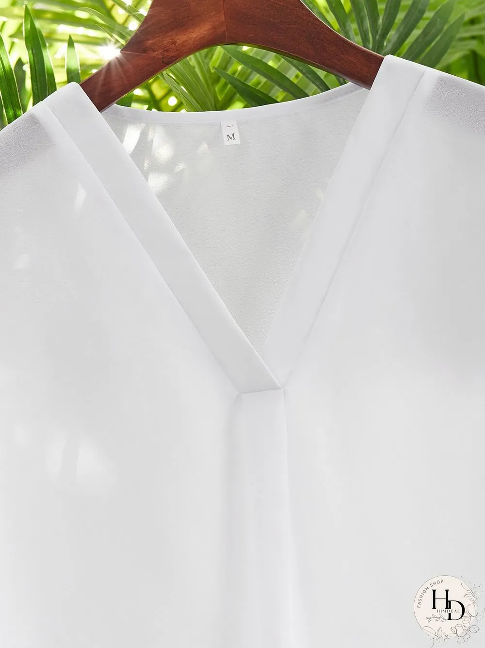 Plain Sleeveless V Neck T-shirt
