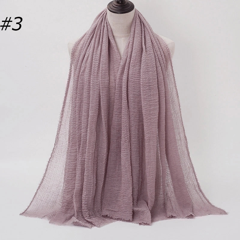 20 Pieces Fashion Solid Color Cotton Pashmina Scarves