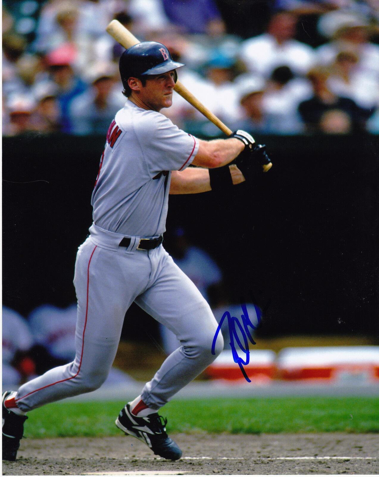 BOB MELVIN BOSTON RED SOX ACTION SIGNED 8x10