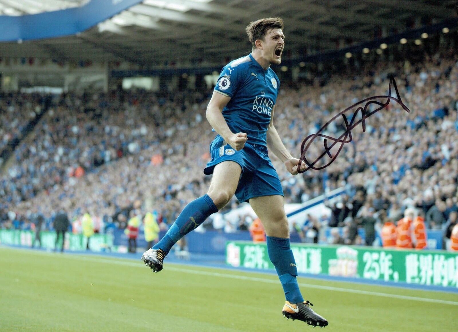 Harry MAGUIRE Signed Autograph 16x12 Photo Poster painting 6 AFTAL COA Leicester City England