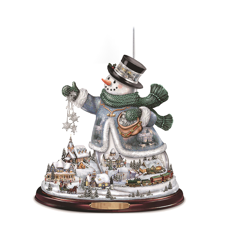 🎄Thomas Kinkade-:Animated Tabletop Christmas Tree With Train