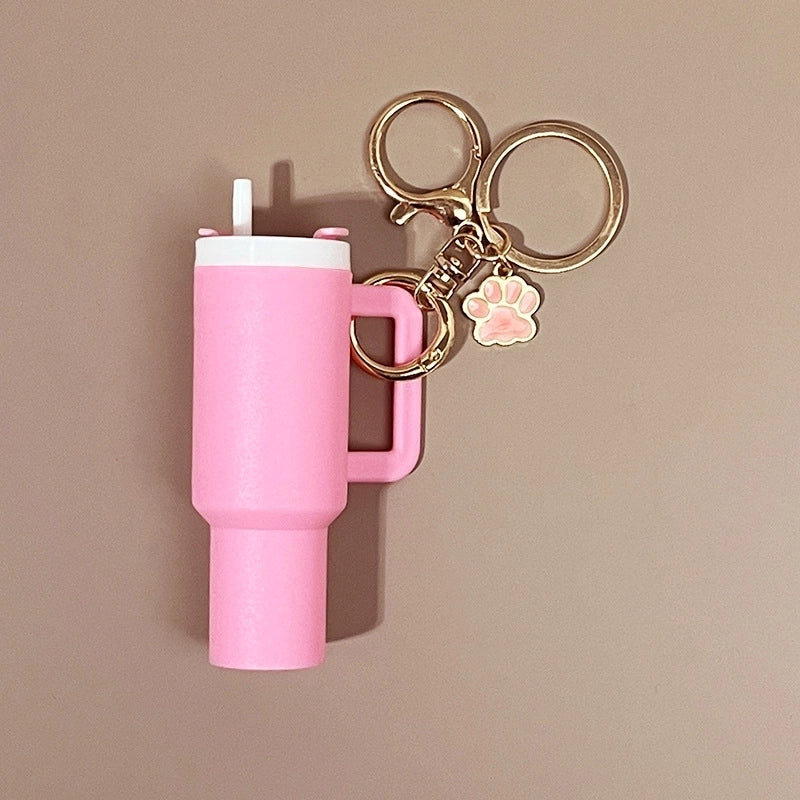 Minimalist Cup Plastic Unisex Bag Pendant Keychain