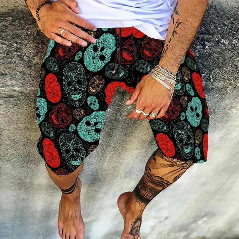 Men's Printed Cropped Casual Pants