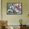 Fleurs et oiseaux, fraise ronde 5D &agrave; points diamant&eacute;s, peintures d&rsquo;arts plastiques pour adultes/d&eacute;butants, id&eacute;es cadeaux d&eacute;co int&eacute;rieur, kits de peint