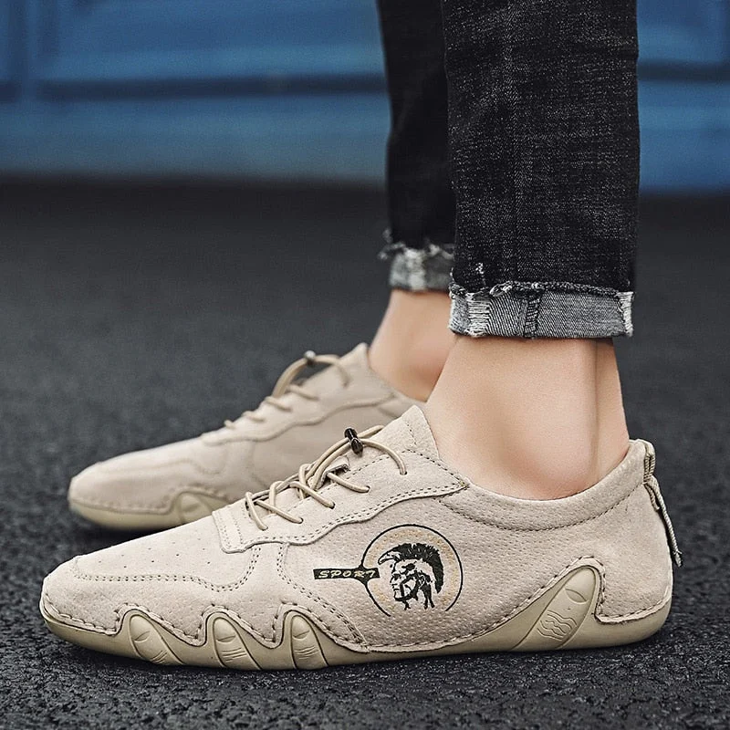 Casual Shoes For Men Loafers cow Suede Leather Men Boat Shoes Luxury Brand Handmade outdoor Men Slip on Shoes Male Shoes