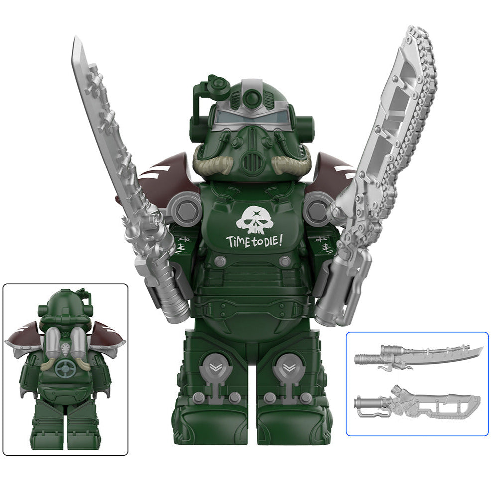 T-51 Power Armor (Gunner Corporal) Custom Fallout Minifigure Minifigure Bricks monstertoys