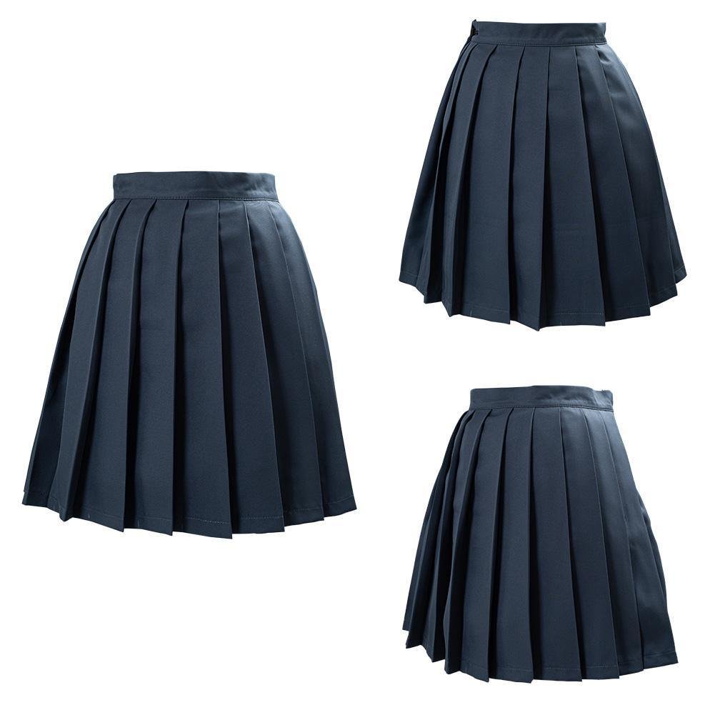 Japanische Schuluniform Faltenrock Jk Uniform Mini Röcke für Mädchen grau