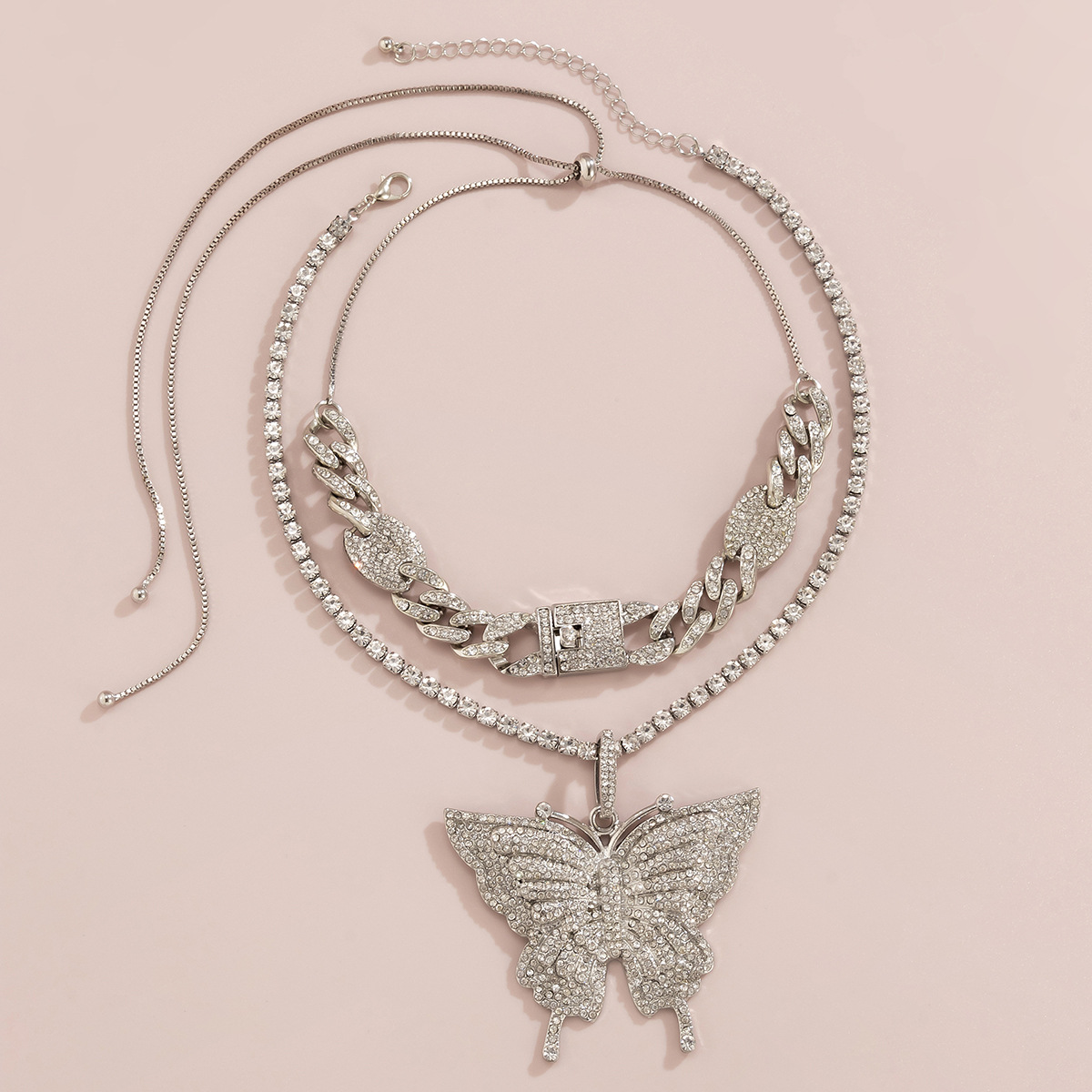 Fashion big butterfly clavicle necklace