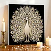 (30x30cm)Peacock DIY Pearl Painting Art With Inner Frame Handmade Pearl Material Art Kit Living Room Decor