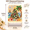 DIY Diamond Art LED Night Light &ndash; Light-Up Table Decor, Double-Sided Printed DIY Crystal Pearl Painting Decoration for Holiday & Gifts(Beach Christmas Tree)