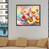 Diamond Painting-DIY Full Round Drill Pearl Daisy Butterfly(35*30CM）