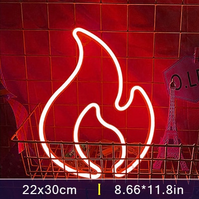 

Flame - Led Neon Light Sign, 501 Original