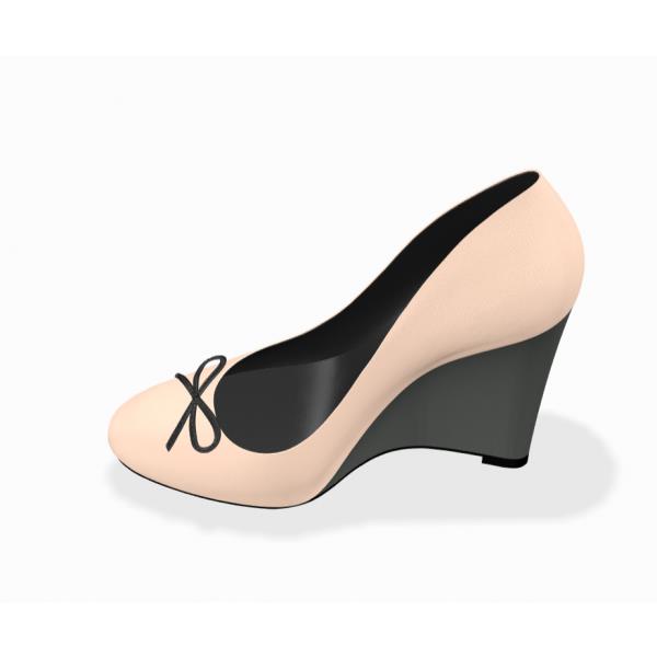 Nude Custom Made Wedge Heels