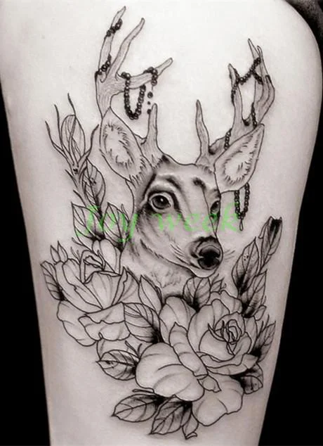 Waterproof Temporary Tattoo Sticker Black Demon Hand Shake Hands Flash Tatoo Fake Tatto Arm Leg Body Art for Women Men