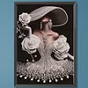 Robe de soir&eacute;e rose perle femme dessin&eacute;e sp&eacute;ciale 5d bricolage partiel diamants points kits d&rsquo;art en pierres 11,81x15,75 pouces peintures &agrave; points diamant&eacute;s peintures peintures peintures diamants art de pierres pr&eacute;cieuses pour adultes d&eacute;butants d&eacute;coration