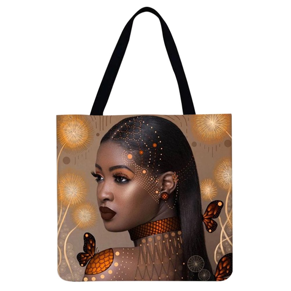 Linen Tote Bag -  Indian Woman