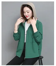Fashion Spliced Zipper Shirring Printed Hooded Coats Women's Clothing 2025 Autumn Winter Loose Casual Tops Asymmetrical Jackets
