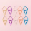 10 PACKS Hollow Out Colorful 10in1 Creative Shapes Paper Clips Office File Pins