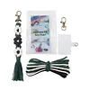 Daisy Flower Keychain Making Kits with Instruction Macrame Keychain Kit DIY Macrame Kits for Beginners Adults Handbags DIY Ornament Decor