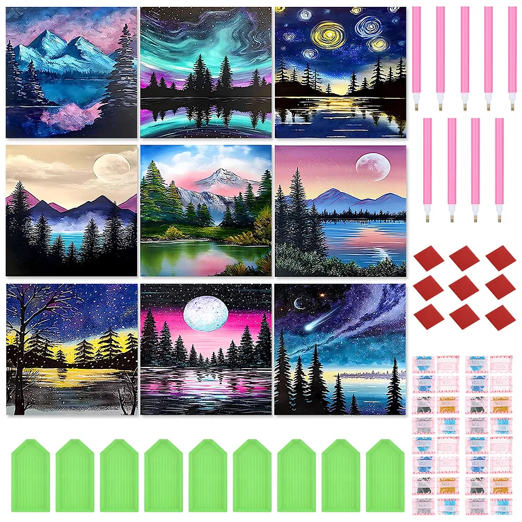 Beautiful Scenery 30*30CM (Canvas) Full Round Drill Diamond Painting gbfke