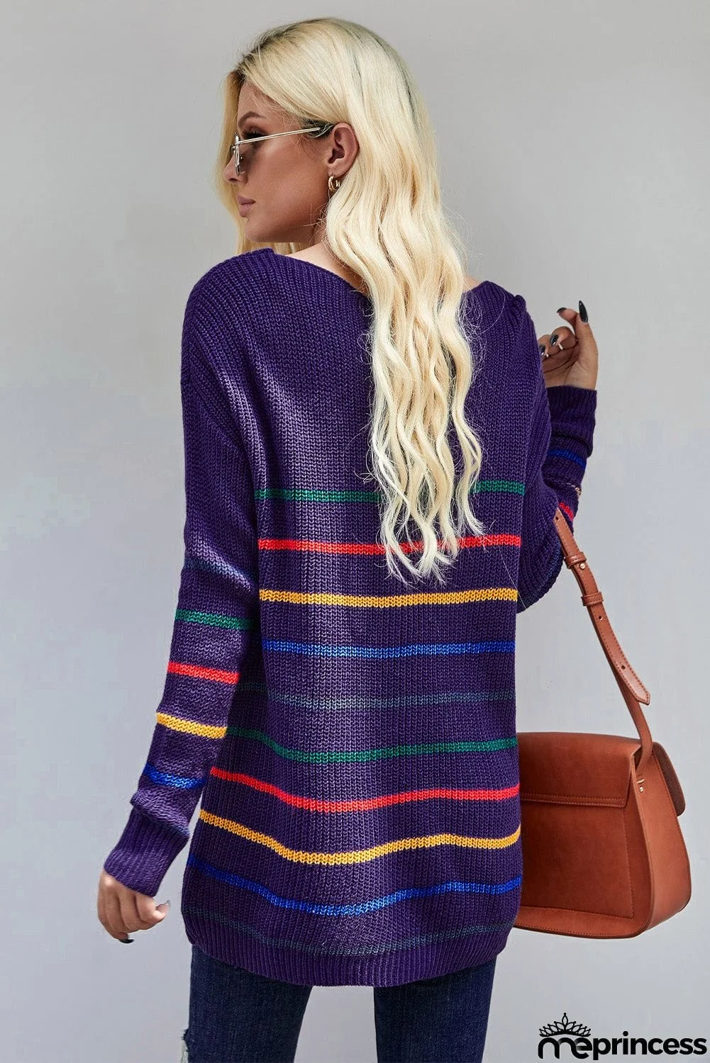 Multicolor Striped Knit Sweater