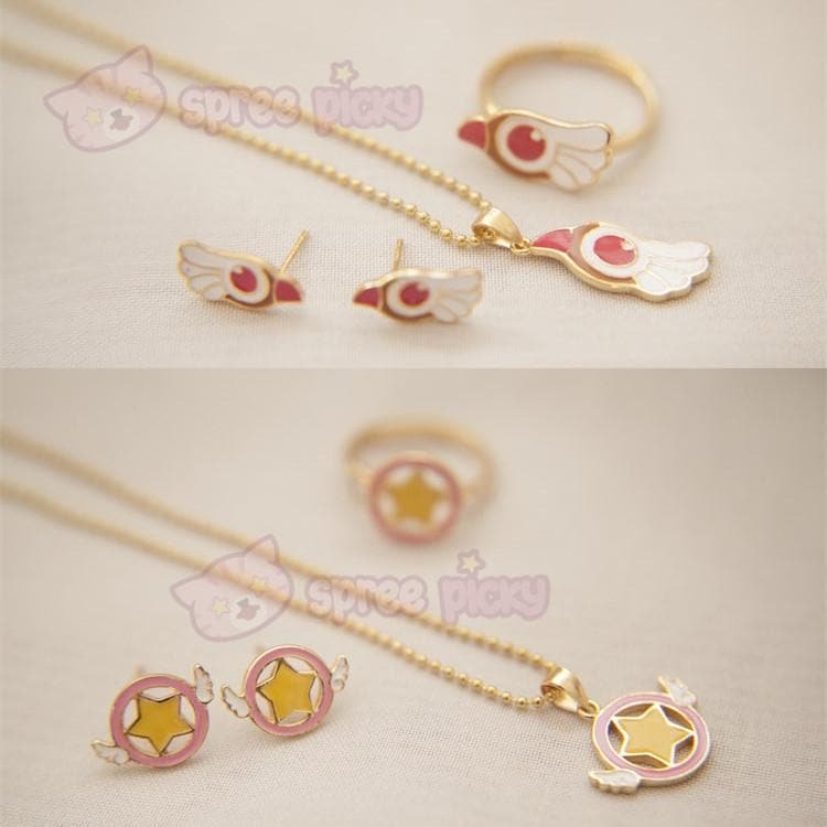 Card Captor Sakura Shimmer Ring/Earrings/Necklace SP152329