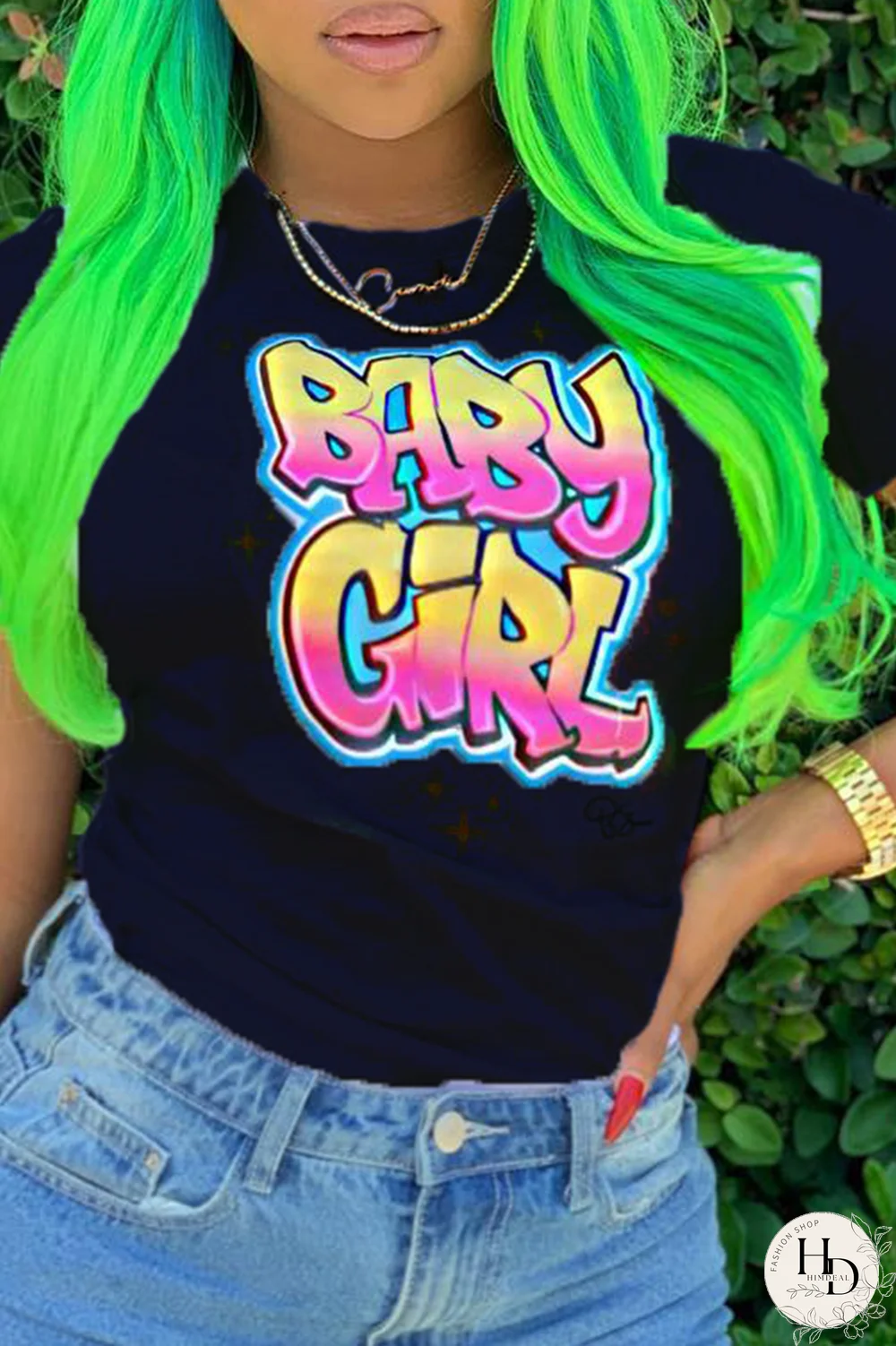 White O Neck Short Sleeve Print Patchwork