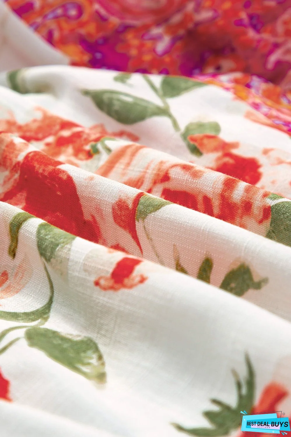 Boho Floral Buttoned Blouse