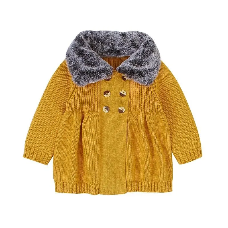 New 2020 Spring Autumn Baby Boys Girls Pure Color Knit Jacket + Hat Infant Kids Boy Girl Long Sleeve Cardigan Coat Clothing