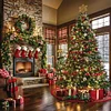 (50*50cm)Christmas House - Full Round Drill Diamond Painting