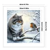 Winter Cat And Bird-11CT Stamped Cross Stitch 40*40cm/15.75*15.75in tapestrymarket